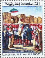 The 3rd Anniversary of King Hassan's Coronation — 1.00(Dh), multicoloured, "Moulay Abdurrahman" - after Delacroix