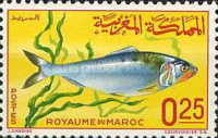 Fish — 0.25(Dh), multicoloured, Alosa finta
