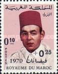 Flood Victims Relief Fund - Issues of 1968 Surcharged — 0.10+0.25 (Dh), rose/multicoloured