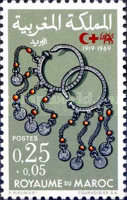 The 50th Anniversary of League of Red Cross Societies - Moroccan Jewellery — 0.25/0.05(Dh), multicoloured