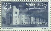 Sultan Mohammed V & Local Motifs - Inscription "MARRUECOS" — 25C, greyish violet