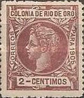 King Alfonso XIII of Spain — 2C, purple red