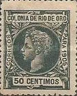 King Alfonso XIII of Spain — 50C, dark green