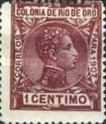 King Alfonso XIII of Spain — 1C, purple red