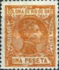King Alfonso XIII of Spain — 1Pta, orange
