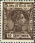 King Alfonso XIII of Spain — 10C, dark brown