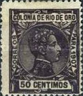 King Alfonso XIII of Spain — 50C, blackish violet