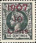 Nos. 9-10 Handstamped & Surcharged — 10/50C, dark green