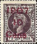 Nos. 9-10 Handstamped & Surcharged — 10/75C, violet