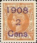 No. 12 & 25 Handstamp Surcharged — 2/2C/Pta, orange