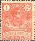 King Alfonso XIII - Control Number on Back Side — 1C, red