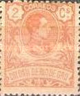 King Alfonso XIII - Control Number on Back Side — 2C, orange