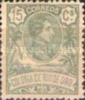 King Alfonso XIII - Control Number on Back Side — 15C, bluish green