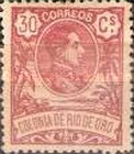 King Alfonso XIII - Control Number on Back Side — 30C, purple red