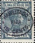 Nos. 29 & 31 Handstamped "HABILITADO - PARA - 15 CENTS" — 15/3C/Pta, greenish blue