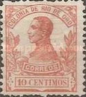 King Alfonso XIII - Control Number on Back Side — 10C, salmon