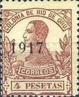 Issue of 1912 Overprinted "1917" — 4Pta, purple red