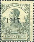 Issue of 1912 Overprinted "1917" — 40C, greenish blue