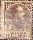 King Alfonso XIII - Blue Control Number on Back Side — 1C, brown