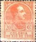 King Alfonso XIII - Blue Control Number on Back Side — 20C, orange
