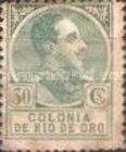 King Alfonso XIII - Blue Control Number on Back Side — 30C, green
