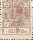 King Alfonso XIII - Blue Control Number on Back Side — 1C, purple