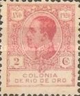 King Alfonso XIII - Blue Control Number on Back Side — 2C, rose