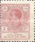 King Alfonso XIII - Blue Control Number on Back Side — 4Pta, rose
