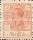 King Alfonso XIII - Blue Control Number on Back Side — 5C, orange red
