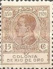 King Alfonso XIII - Blue Control Number on Back Side — 15C, brown