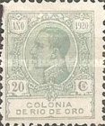 King Alfonso XIII - Blue Control Number on Back Side — 20C, green