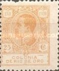 King Alfonso XIII - Blue Control Number on Back Side — 25C, orange