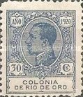King Alfonso XIII - Blue Control Number on Back Side — 30C, blue