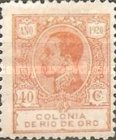 King Alfonso XIII - Blue Control Number on Back Side — 40C, orange