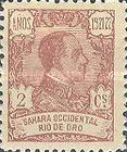 King Alfonso XIII - Blue Control on Back side — 2C, reddish brown