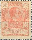 King Alfonso XIII - Blue Control on Back side — 10C, salmon