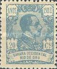 King Alfonso XIII - Blue Control on Back side — 20C, light blue