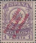 Coat of Arms - Spanish Money Order Stamps of 1911 Overprinted "PROTECTORADO - ESPAÑOL - EN MARRUECOS" — 1Pta, violet