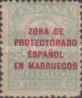 Coat of Arms - Spanish Money Order Stamps of 1911 Overprinted "ZONA DE - PROTECTORADO - ESPAÑOL - EN MARRUECOS" — 5C, dull blue, Red overprint