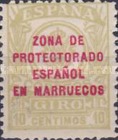 Coat of Arms - Spanish Money Order Stamps of 1911 Overprinted "ZONA DE - PROTECTORADO - ESPAÑOL - EN MARRUECOS" — 10C, yellowish green