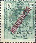 King Alfonso XIII - Spanish Postage Stamps Overprinted "MARRUECOS". See Also Spanish Post in Morocco — 5C, dark green