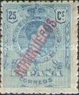King Alfonso XIII - Spanish Postage Stamps Overprinted "MARRUECOS". See Also Spanish Post in Morocco — 25C, blue