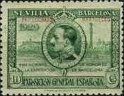 International Exhibition - Barcelona & Sevilla. Overprinted "PROTECTORADO MARRUECOS" — 10C, yellowish green