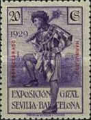 International Exhibition - Barcelona & Sevilla. Overprinted "PROTECTORADO MARRUECOS" — 20C, violet