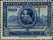 International Exhibition - Barcelona & Sevilla. Overprinted "PROTECTORADO MARRUECOS" — 40C, dark blue