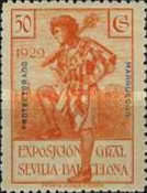 International Exhibition - Barcelona & Sevilla. Overprinted "PROTECTORADO MARRUECOS" — 50C, orange