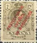 Spanish Postage Stamps Overprinted "PROTECTORADO ESPANOL - EN MARRUECOS" — 2C, brown