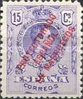 Spanish Postage Stamps Overprinted "PROTECTORADO ESPANOL - EN MARRUECOS" — 15C, violet