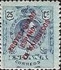 Spanish Postage Stamps Overprinted "PROTECTORADO ESPANOL - EN MARRUECOS" — 25C, blue