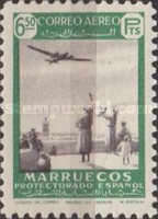 Airmail - Views — 6.50P, light green/blackish brown